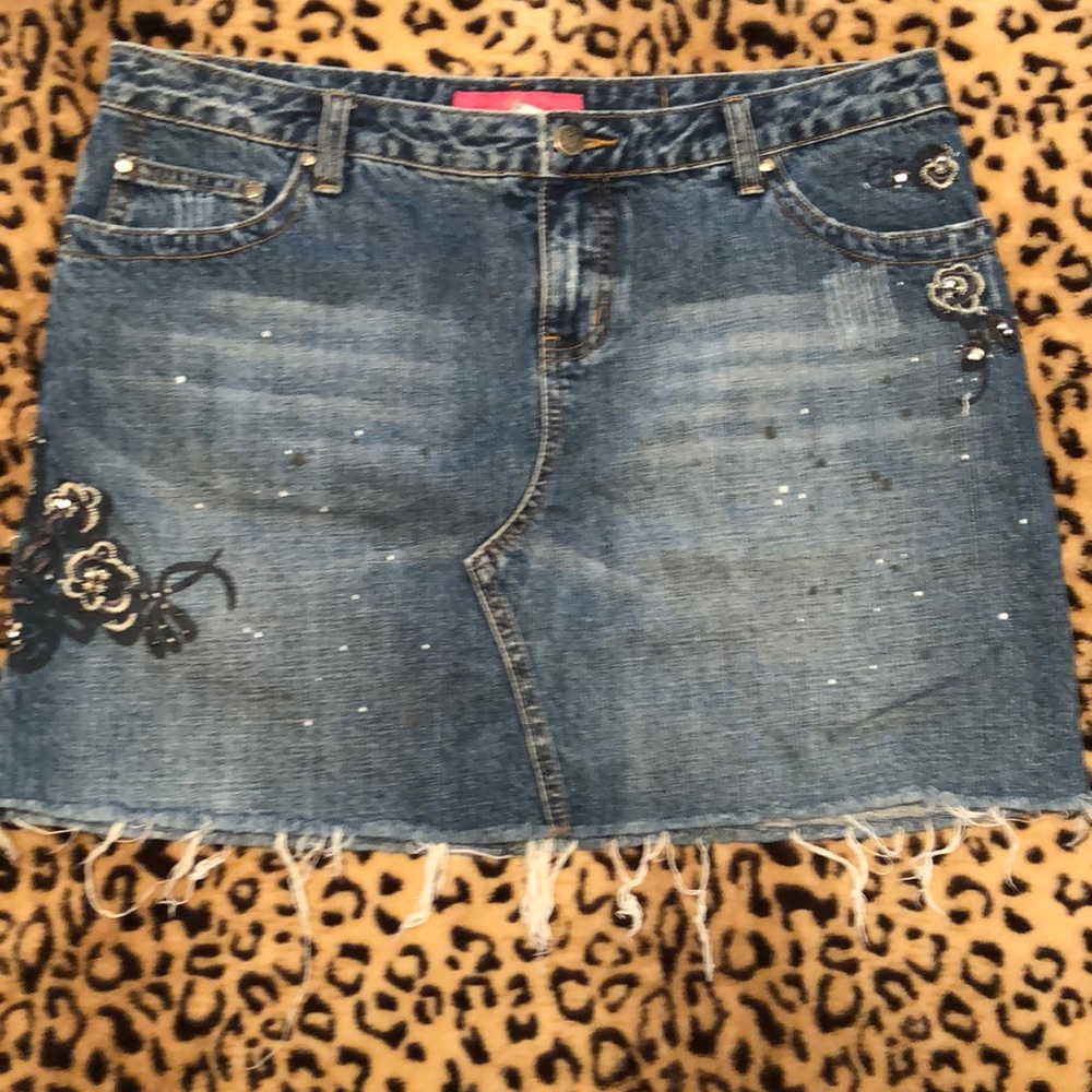 Denim mini shirt